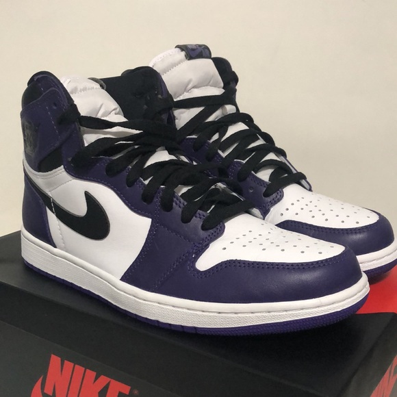 Nike Air Jordan 1 Retro High OG Court Purple 2.0 Shoe Men's Size 10 555088-500 - Picture 4 of 9